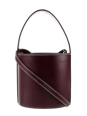 NEW STAUD Red Leather Bucket Bag